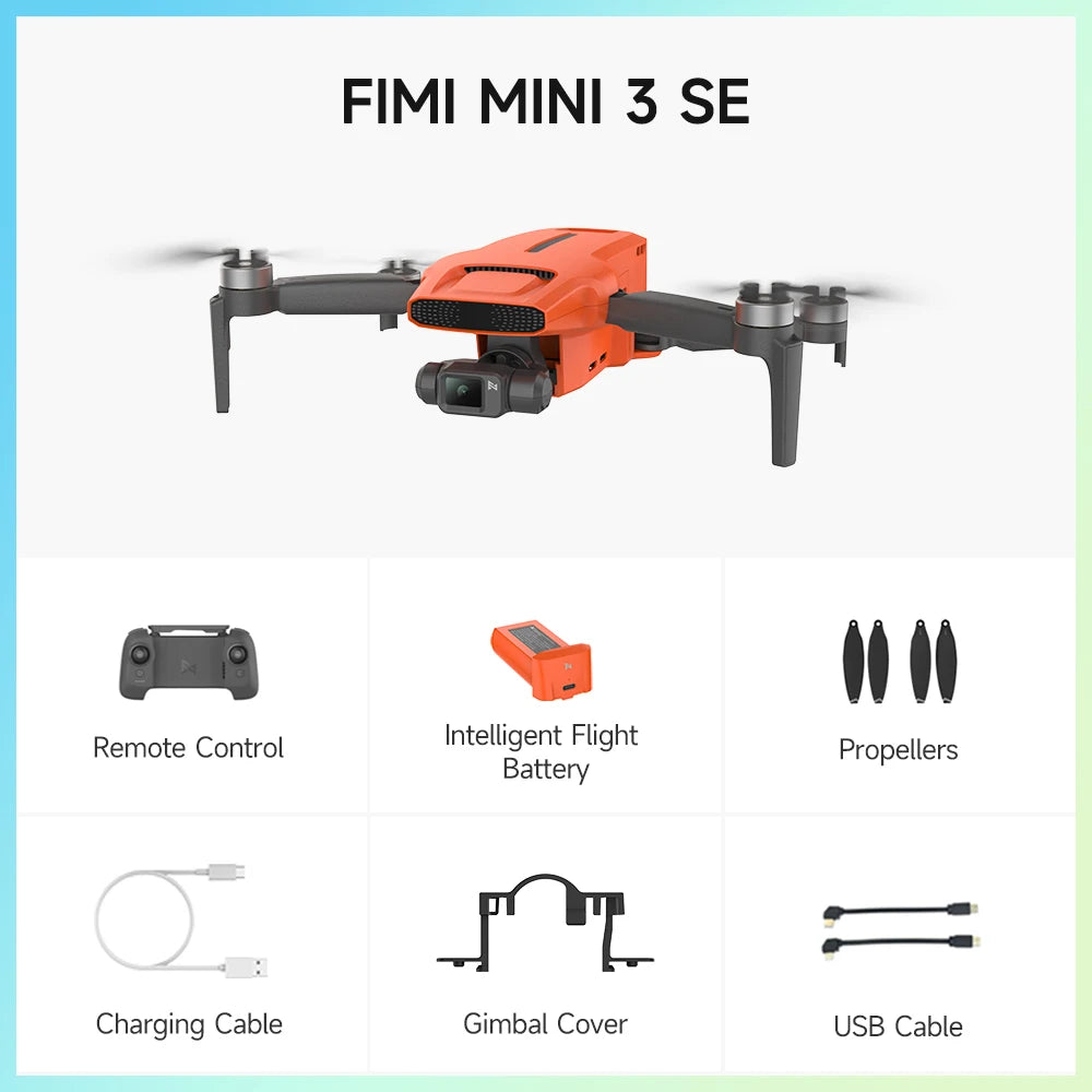 FIMI MINI 3 SE new drone 4K 30fps 9km range Hybrid 3-axis Gimbal 249g Ultralight design 12MP smart tracking mini pro gps drone