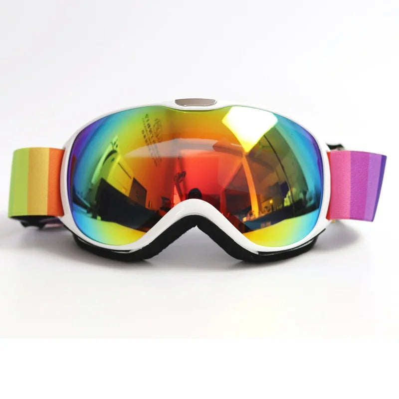Children Ski Goggles Anti-fog Double Layer Big Spherical Skiing Glasses Kids Snowboard Winter Outdoor Sports Goggle for Age 4-14