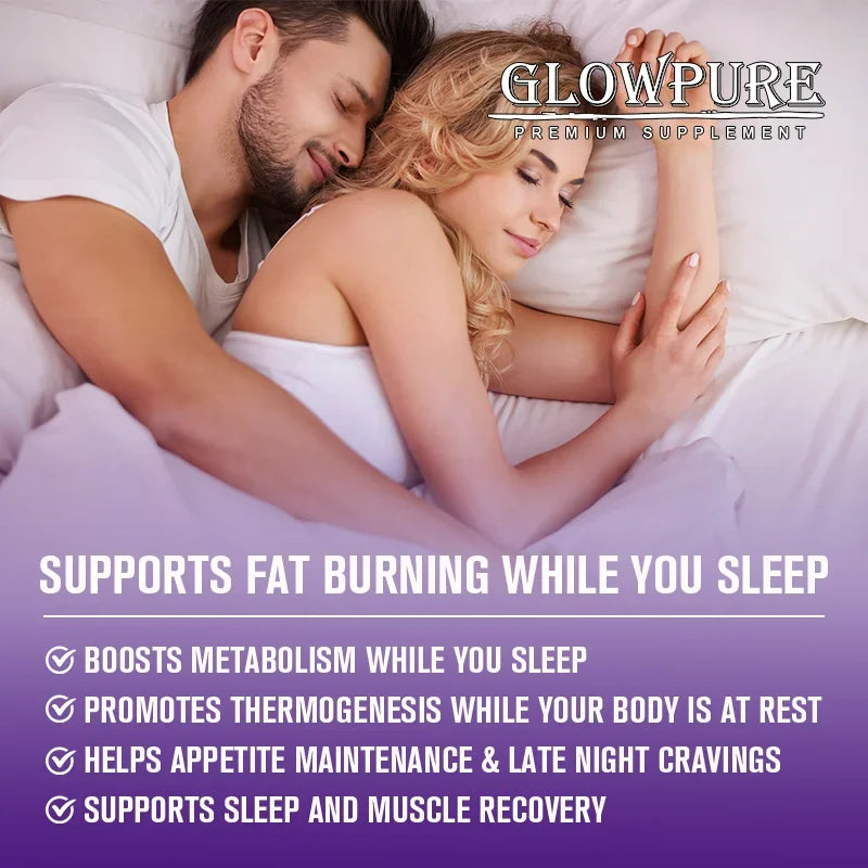 60pcs Powerful Natural Night time Fat Burning Cellulite Weight Loss Pills for Lean Physique Detoxification Promotes Metabolism