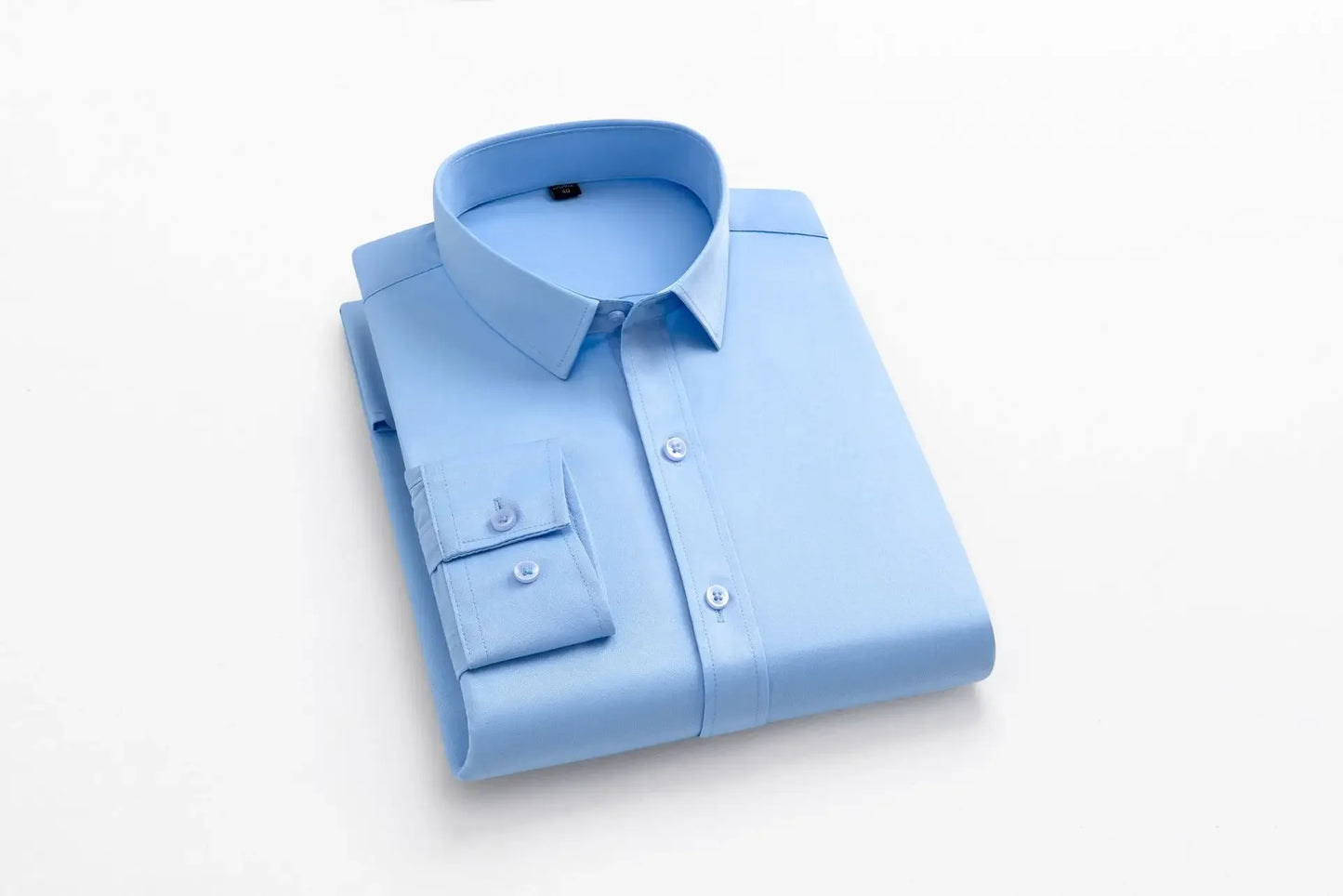 Men's long sleeved elastic shirt, non ironing business dress, professional work attire, stand up collar shirt men shirts