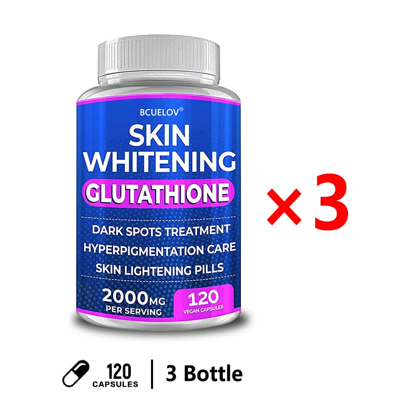 Turmeric Bearberry Vitamin Glutathione Skin Whitening Pills - 2000 mg - Offsets free radicals and reduces oxidative stress
