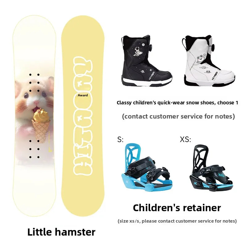 Children's Snowboard Set Baby Snowboard Boys and Girls Snowboard New Ski Equipment