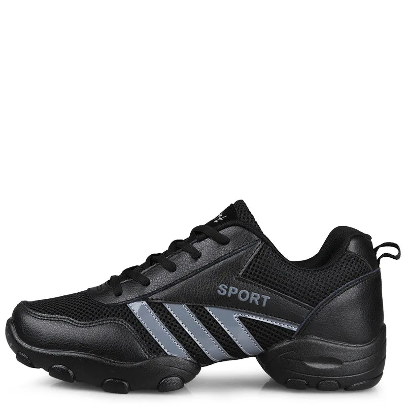 New Soft Sole Men Sports Anti-skid Square Dance Shoes Sneakers Net Jazz Shoe Fitness Team Performance Shoes