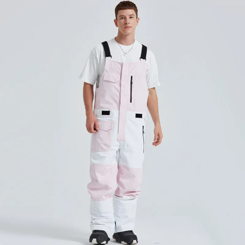 MUTUSNOW 2025 New Winter Women's and Men's Ski Strap Pants Windproof Waterproof Snowboarding Pants Outdoor Snowboard Overalls
