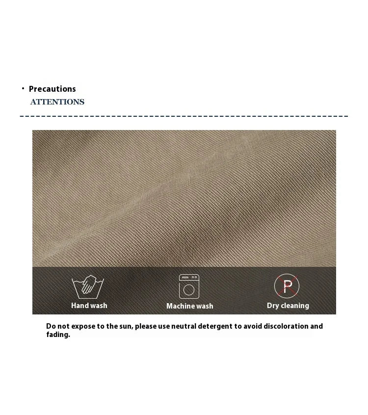 Qingtian Twill Chino Pants Vintage Workwear Men's Amekaji Khaki Trousers Loose Straight Leg