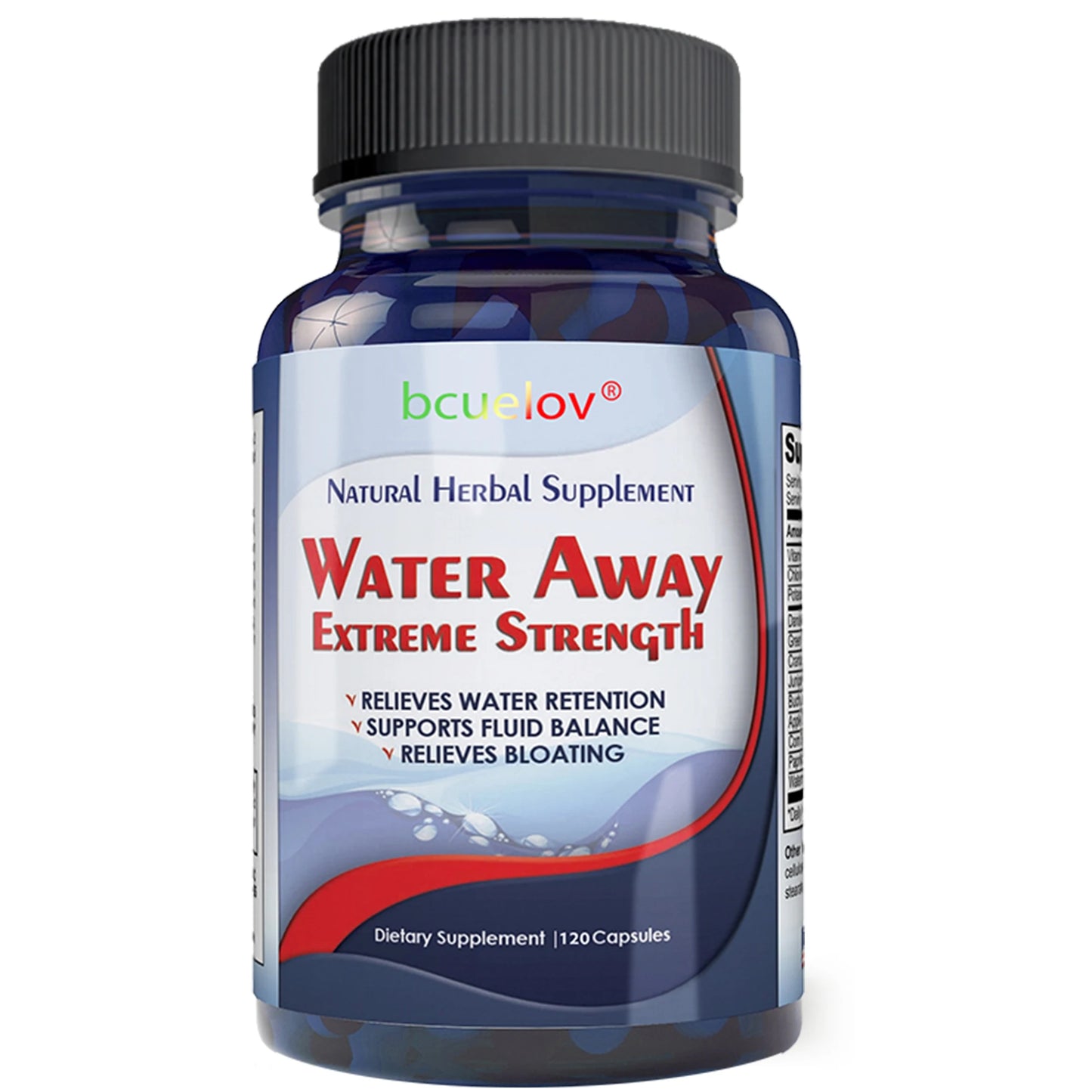 Bcuelov diuretic weight loss supplement capsules help eliminate excess water, bloating, edema, healthy urination, cleansing