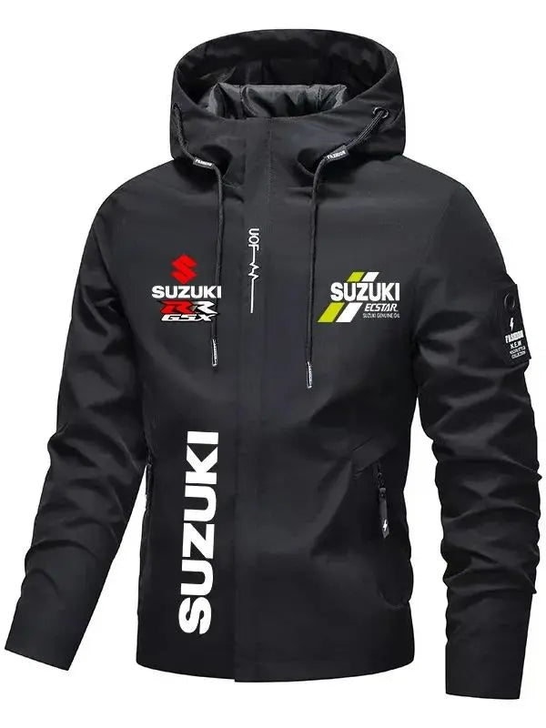 Men's Windproof Hooded Motorcycle Jacket High-Quality Autumn Winter Riding Sweatshirt Bestseller Suzuki 2026