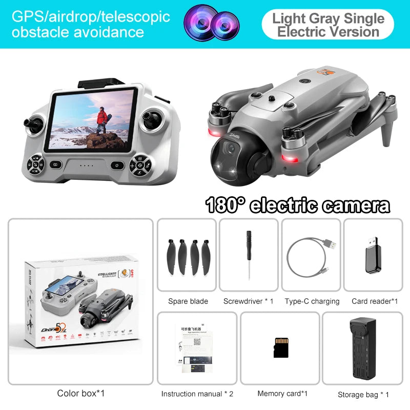 2026 YL059 GPS Drone Gimbal 8k HD Camera 5G WIFI Large Screen Remote 22min Flight Professional Foldable Brushless RC Quadcopter