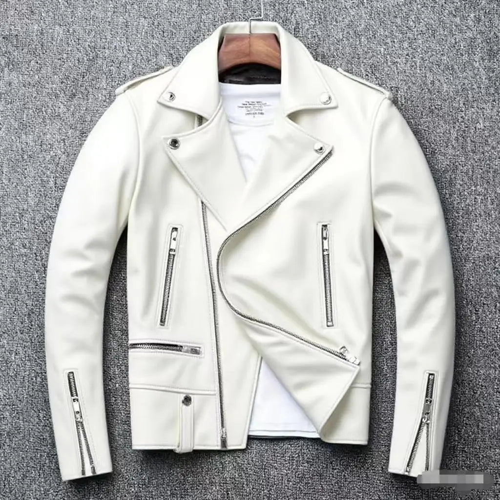 Men's PU Motorcycle Leather Jacket Thickened Autumn New Style Casual Versatile Slim Fit Large Size Men's Leather Jacket
