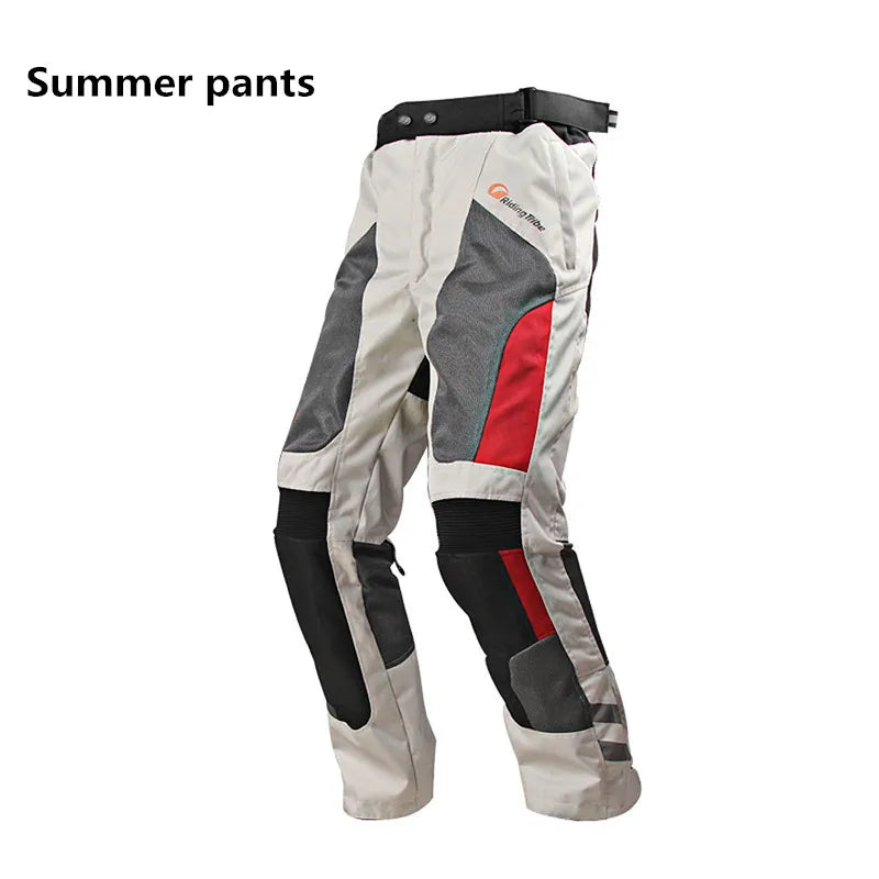 Motorcycle Pants Summer Breathable Winter Warm Motorbike Riding Protective Waterproof Trousers with free Liner and Kneepads HP12