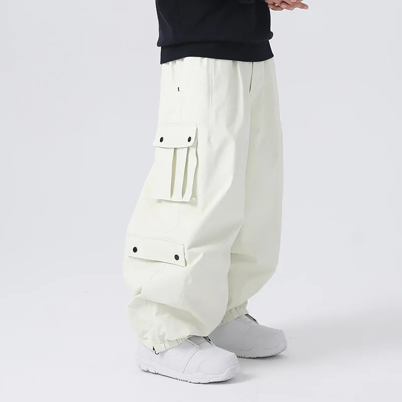 Man Snow Overalls Women Couple Loose Skiing Pants Outdoor Sports Waterproof Windproof Ski Trousers Winter Warm Adult Pants 2026