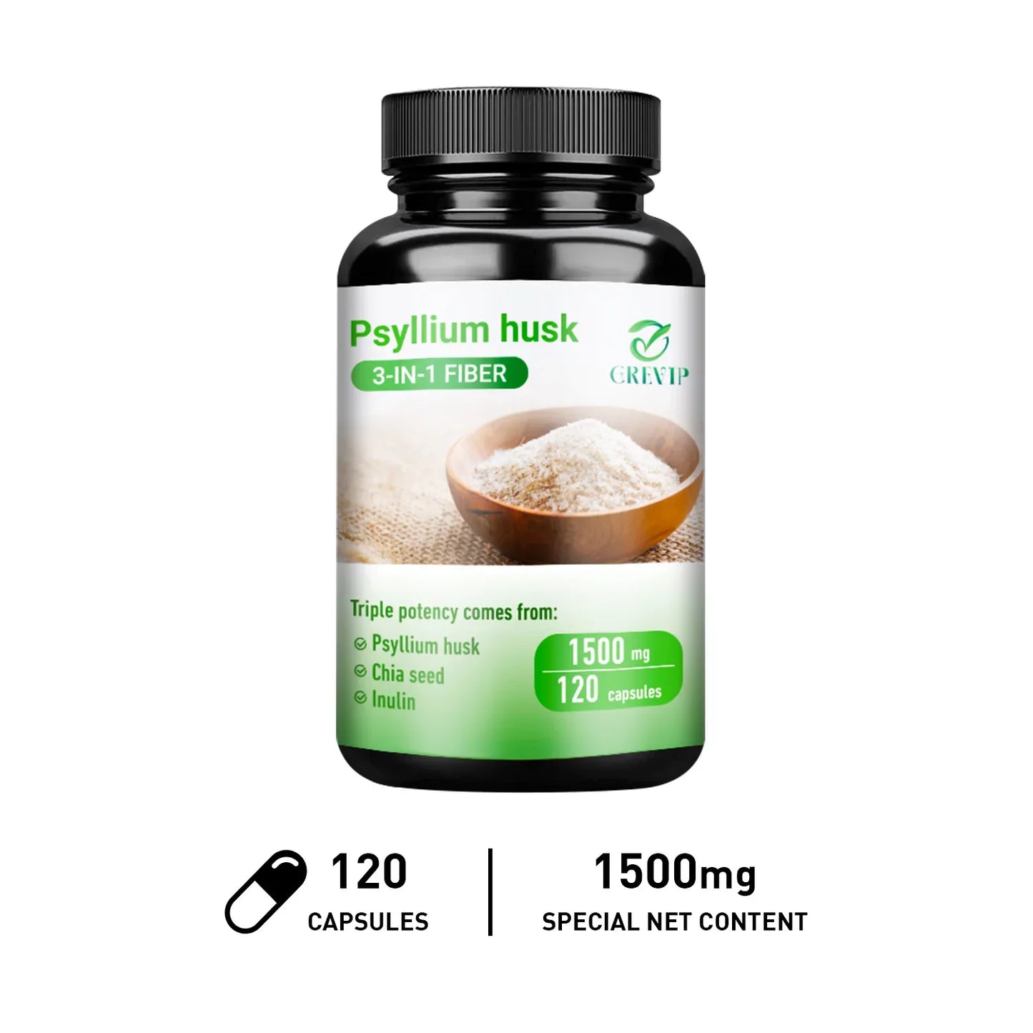 Psyllium Husk - Gut and Colon Cleanse Detox, Improve Metabolism, Relieves Gas, Bloating and Constipation
