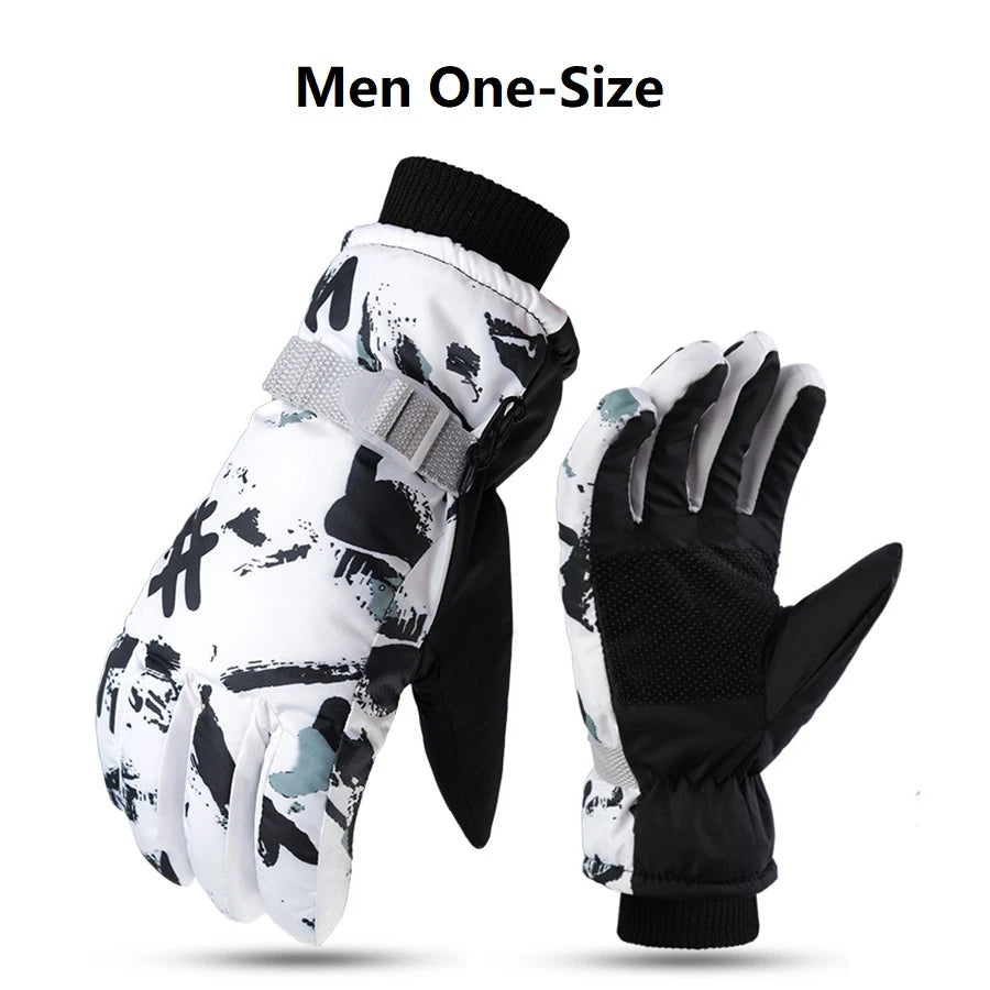 Winter Snow Ski Gloves Unisex Non-slip Touch Screen Waterproof Motorcycle Cycling Skiing Fleece Warm Sports Snowboard Glove
