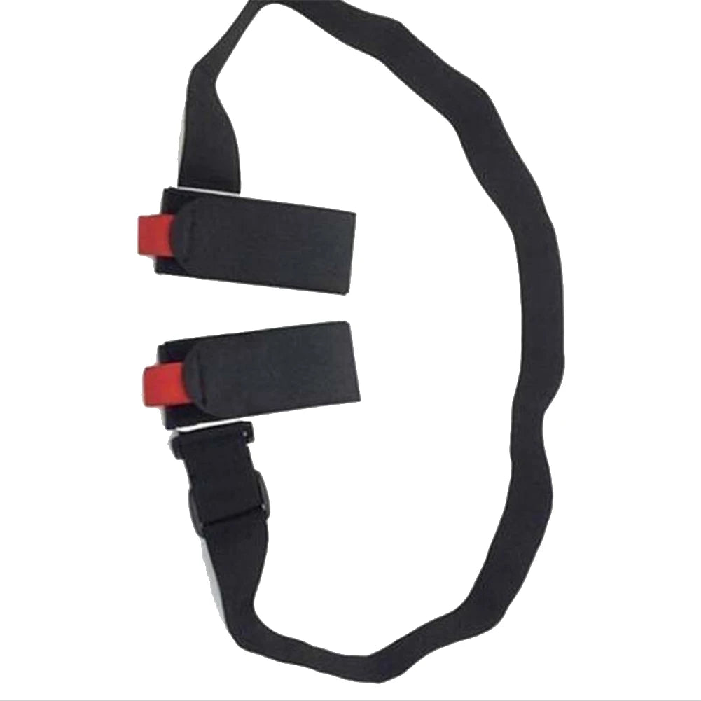 Nylon Skiing Pole Shoulder Hand Carrier Adjustable Lash Handle Straps Buck Hook Loop Protecting Black Nylon Ski Handle Strap Bag