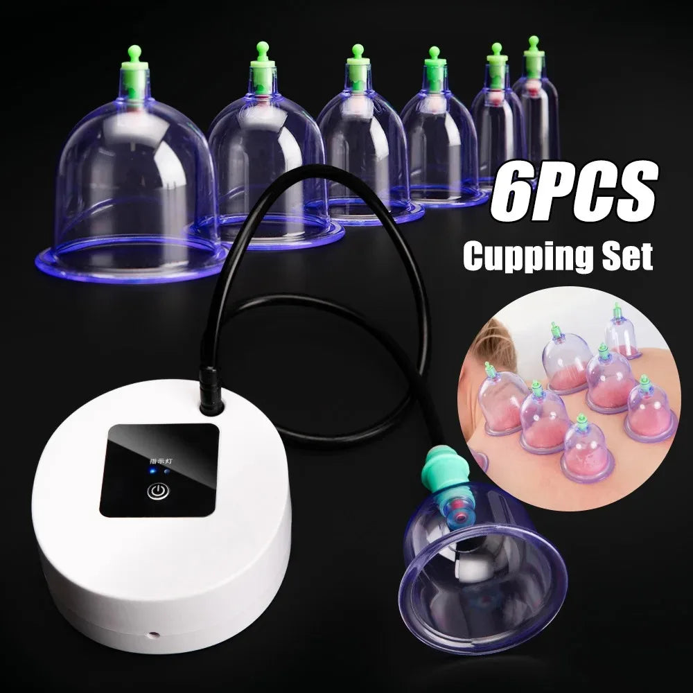 Tuhopeta Electric Vacuum Cupping Body Massager jar Suction Scraping Cup Fat Burner Therapy Anti Cellulite Slimming Body Cans