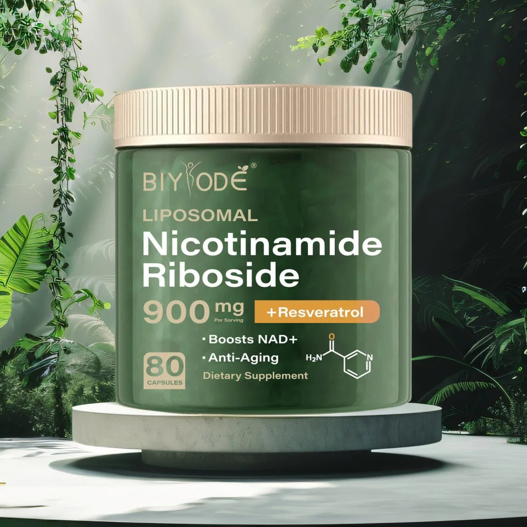 80 Capsules Liposomal NAD+ Supplement - Nicotinamide Riboside & Resveratrol for Women & Man - NMN Alternative for Healthy Aging