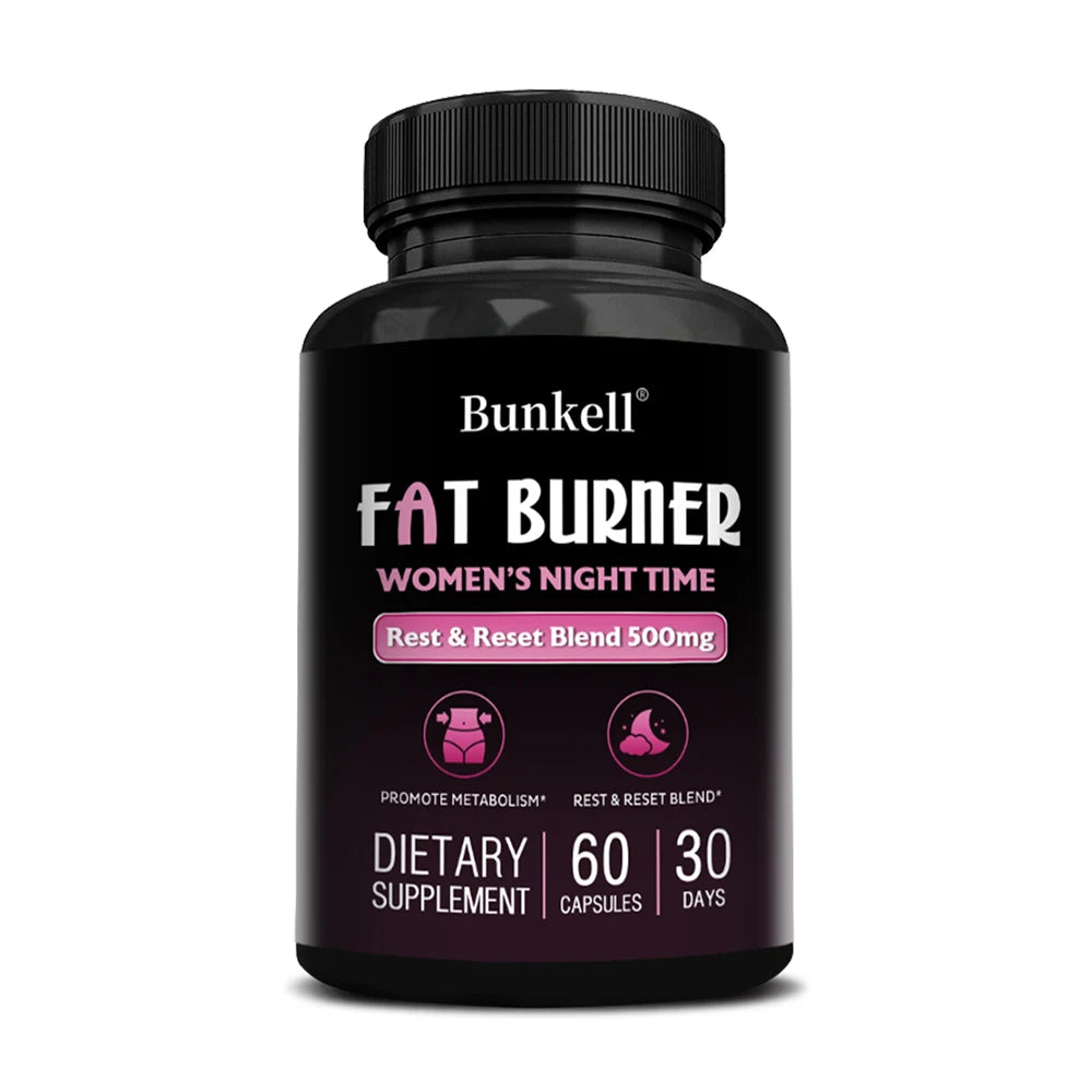 Women's Night Fat Burner, Helps Reduce Belly Fat, Manage Weight, Support Sleep, Dietary Supplement