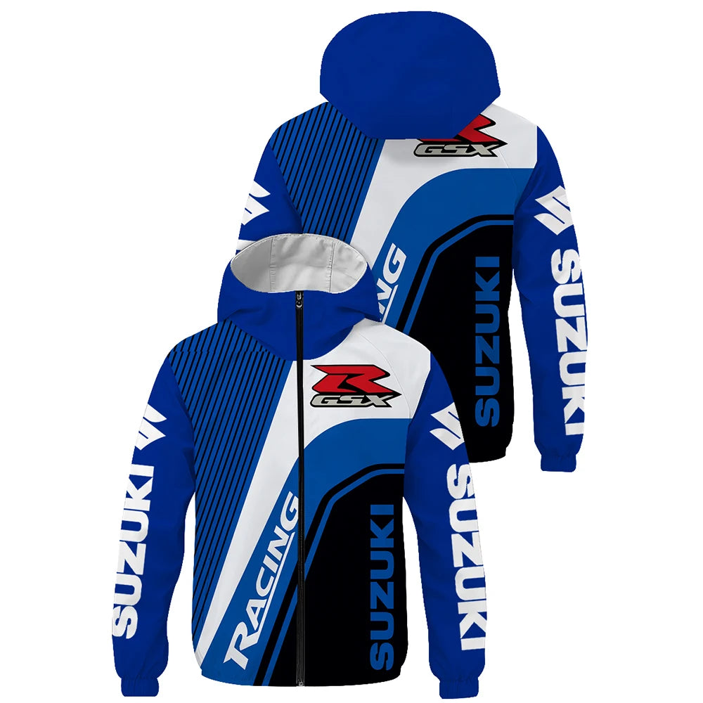 Suzuki Racing Jacket, Motorcycle Jacket, Suzuka Endurance Race Sun Protection Jacket, Outdoor Cycling Race Jacket, Men's Coat