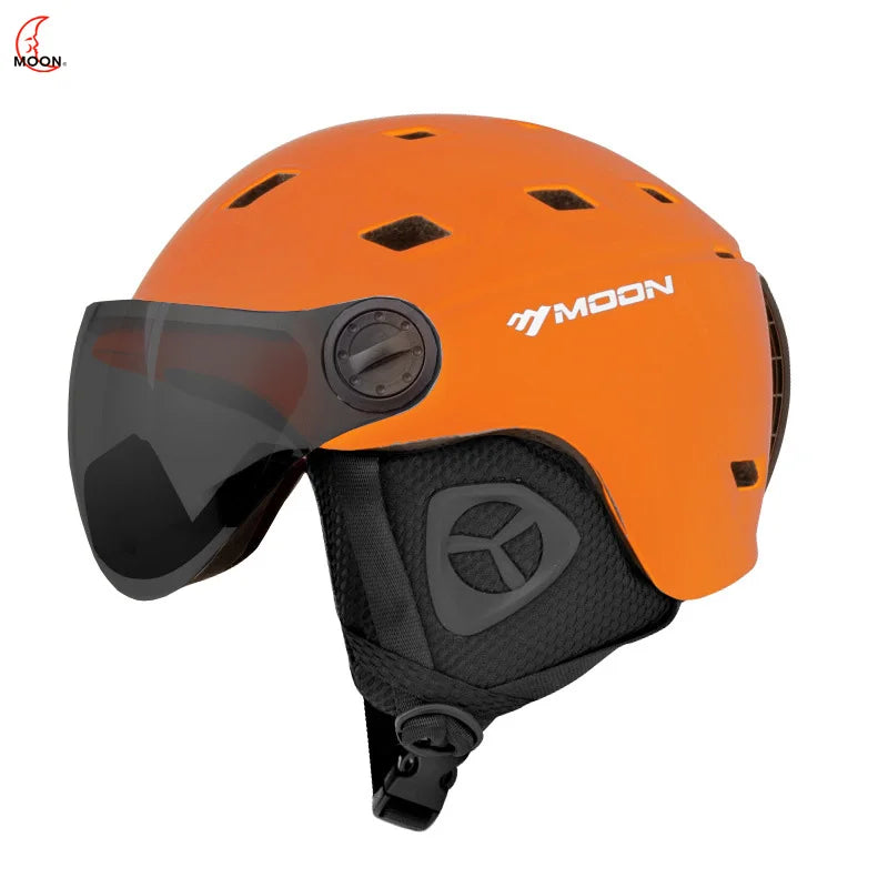 MOON-Professional Ski Helmet for Adult and Youth, Universal for Skateboard, Snowboard, Snow Equipment, Warm, Winter