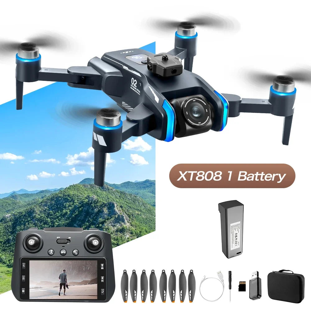 2025 NEW XT808 RC Screen Control Drone GPS 8K Professional Aerial Photography Camera Obstacle Avoidance Brushless Quadcopter Toy