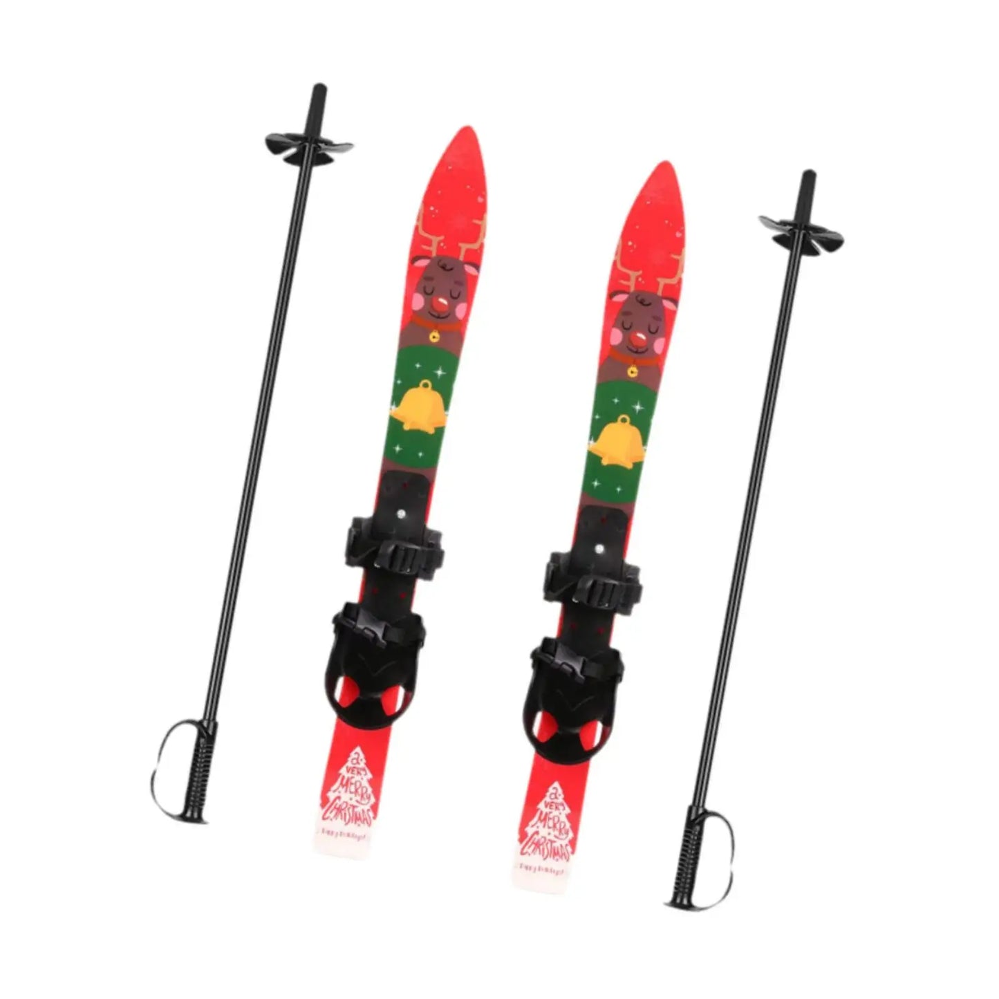 Snow Short Skis with Ski Poles with Bindings Snowboard Kids Outdoor Recreation Ice Skates Boys Girls Sporting Goods Skiboards