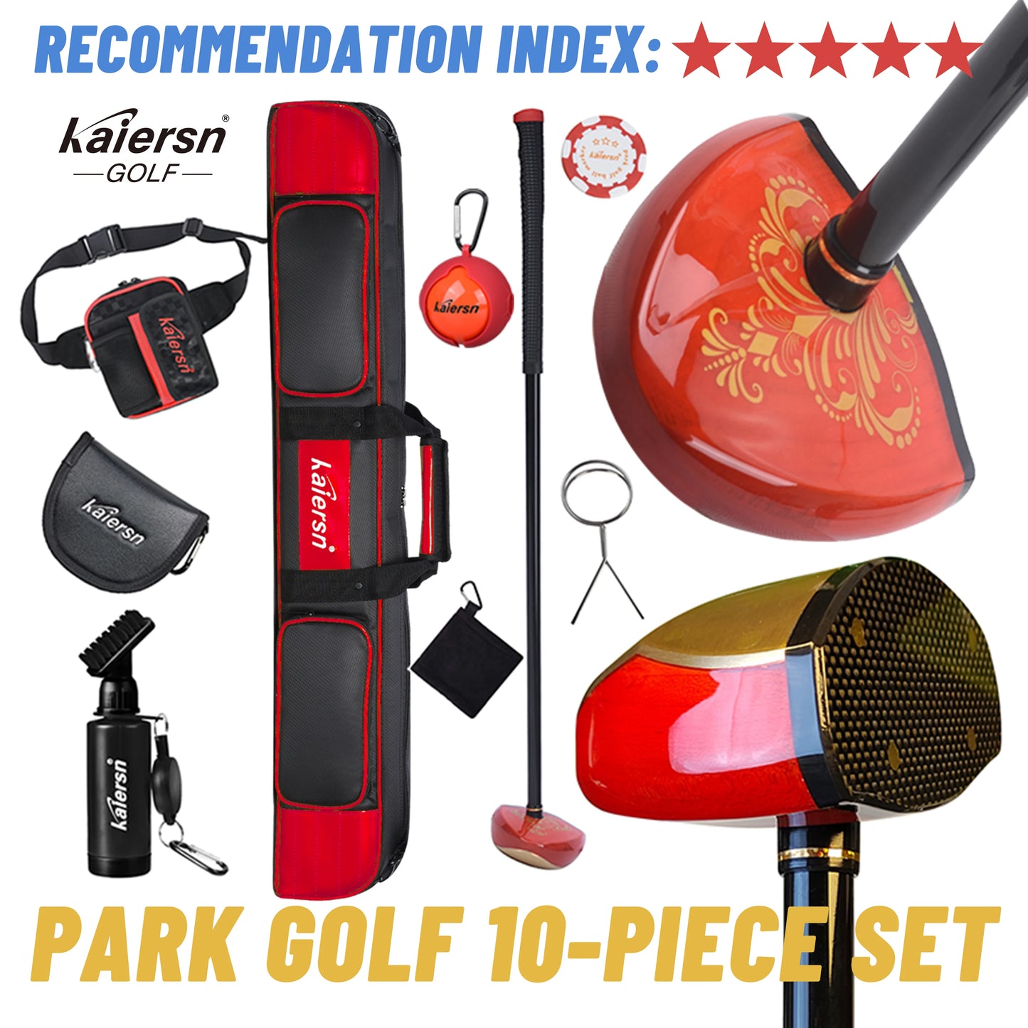 Kaiersn Park Golf Club Set 10-piece training and travel sports all-in-one set