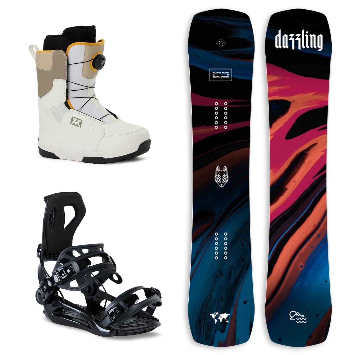Full Set Snowboard with Bindings and Boots