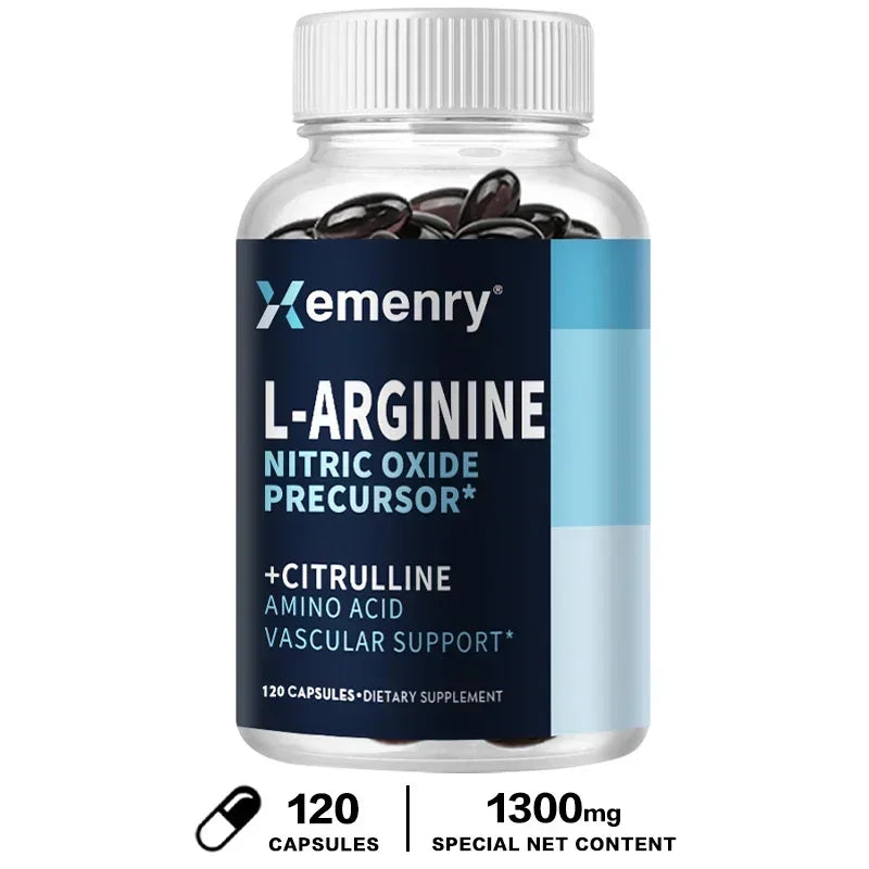 L-Arginine - Nitric Oxide Supplements - Boost Endurance & Strength, Promote Muscle Growth, Improve Performance