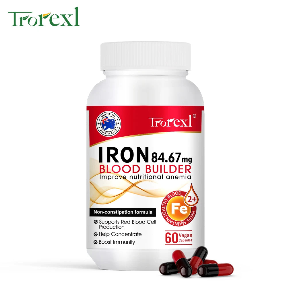 Iron Blood Builder Supplement for Women Nutritional Anemia, Iron Levels, Enhance Immunity Pills for Women Boosting Hemoglobin