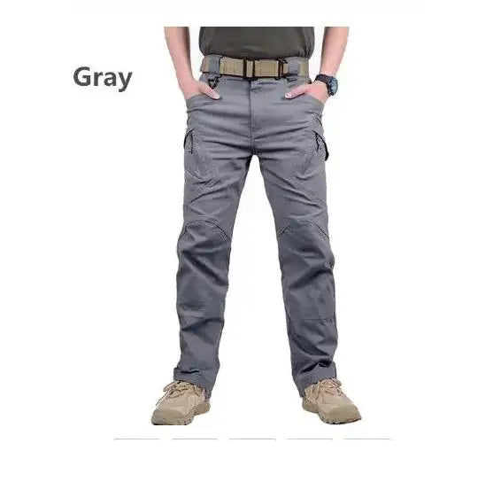 Mens Waterproof Cargo Pants Elastic Multiple Pocket SWAT Combat Trousers Outdoor Joggers Pant Tactical Hiking Hunting Pants Men