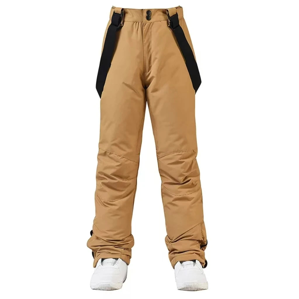 High Quality Men Women Winter Thick Warm Skiing Pants Windproof Waterproof Suspender Trousers Snow Snowboard Pants Plus Size