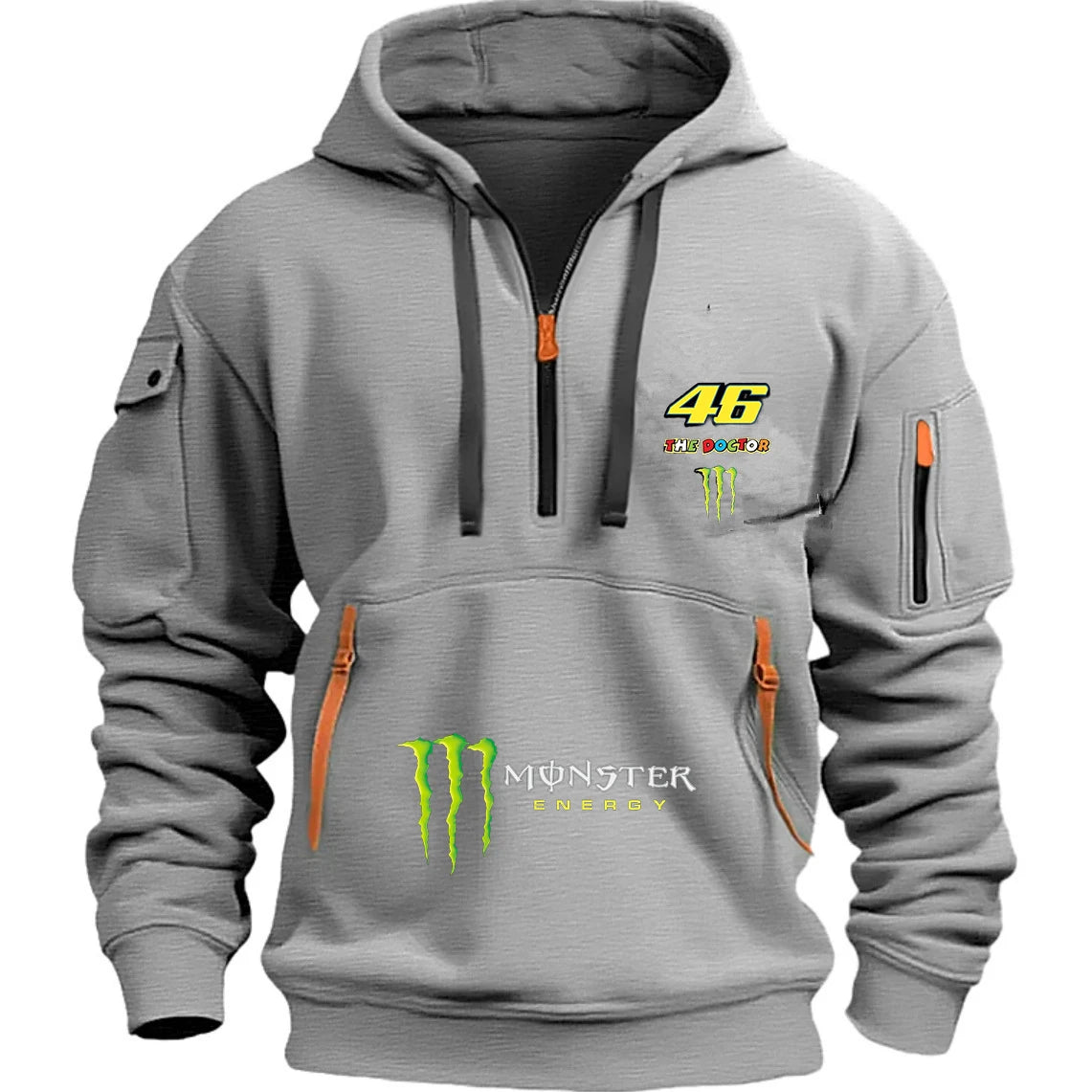 2026 Magic Claw Energy Men's Hooded Jacket Winter Warmth Half-Zip Outdoor Sport Pullover Autumn/Winter Outdoor Shirt