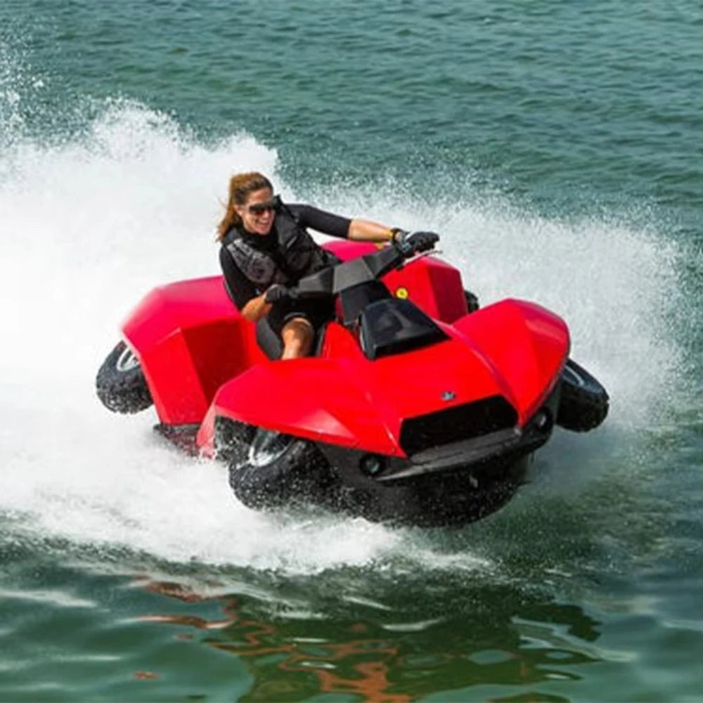 Factory Supplies High Quality OEM Fiberglass 4 Stroke Engine Amphibious Water Sports Vehicles Heavy Duty All Terrain Lake River