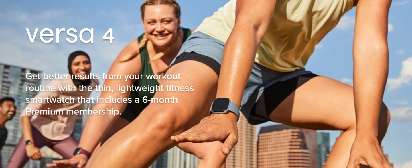 Fitbit Versa 4 Smartwatch GPS Fitness Tracker 24/7 Heart Rate SpO2 Sleep Monitor 50m Waterproof for Running Swimming Gym Outdoor