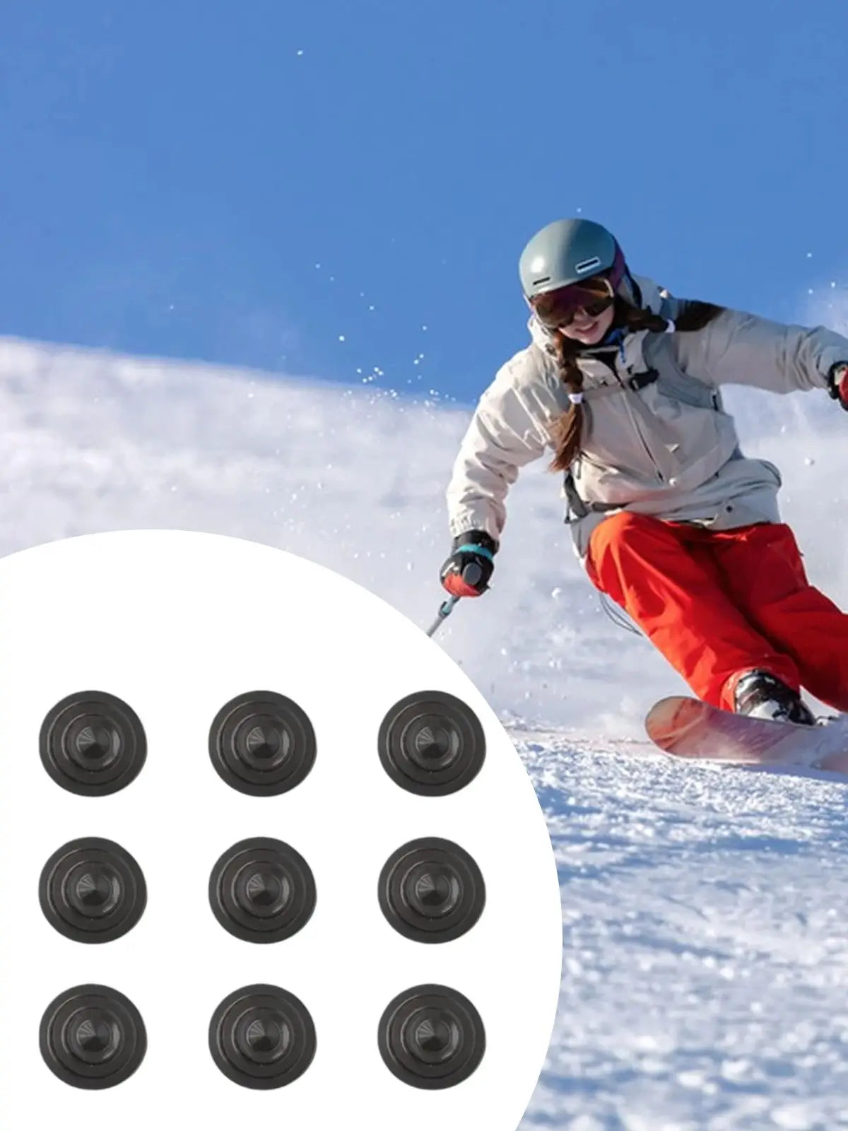 9 Pcs/Set Winter Snowboard Stomp Pads Padded for Men & Women Outdoor Sports Enthusiast Durable Boarding Equipment