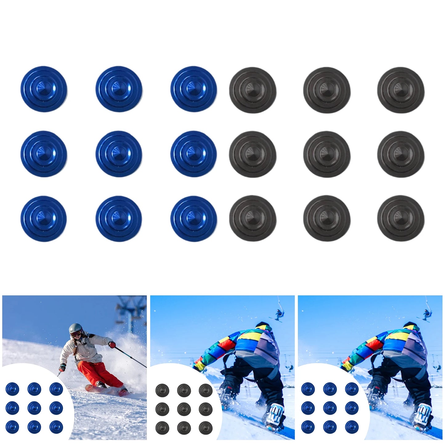 9 Pcs/Set Winter Snowboard Stomp Pads Padded for Men & Women Outdoor Sports Enthusiast Durable Boarding Equipment