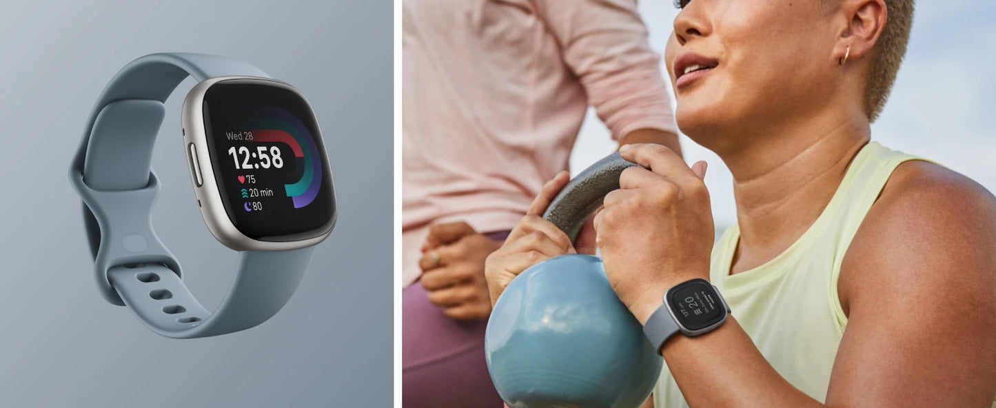 Fitbit Versa 4 Smartwatch GPS Fitness Tracker 24/7 Heart Rate SpO2 Sleep Monitor 50m Waterproof for Running Swimming Gym Outdoor