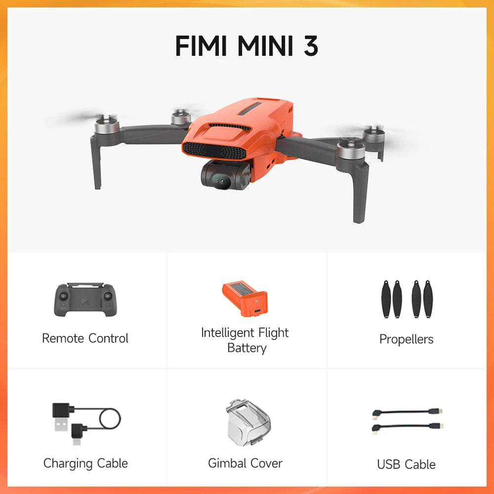 FIMI MINI 3 SE new drone 4K 30fps 9km range Hybrid 3-axis Gimbal 249g Ultralight design 12MP smart tracking mini pro gps drone