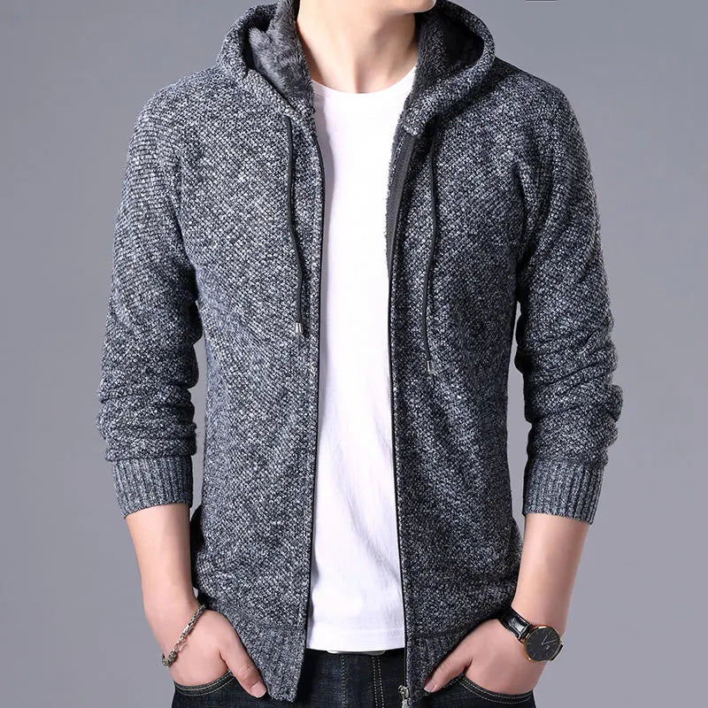 LEGIBLE 2025 Men's Sweaters Autumn Winter Wool Zipper Cardigan Sweaters Man Casual Knitwear Sweatercoat Male