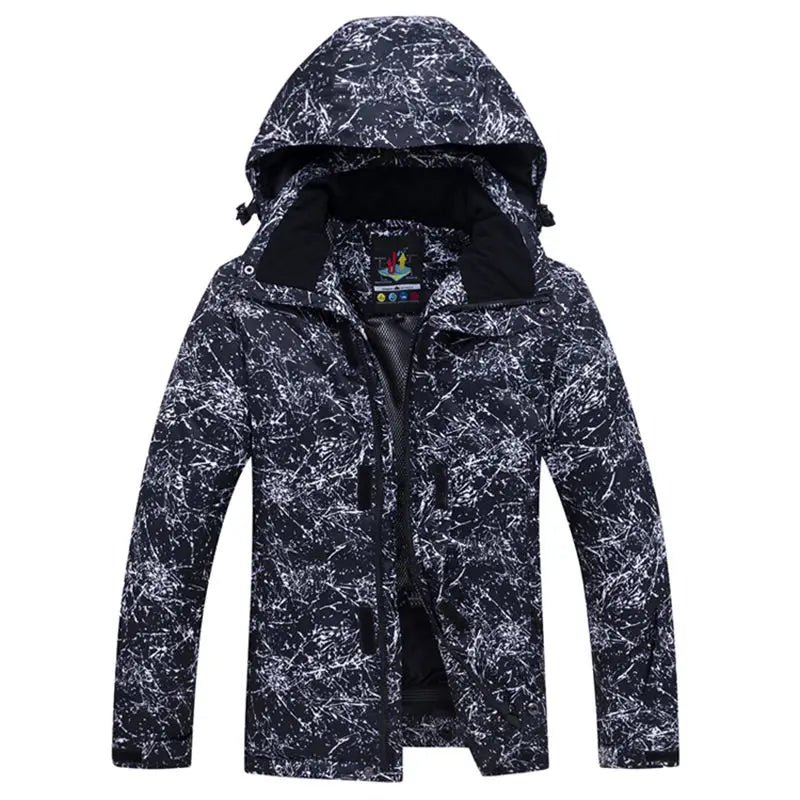 Thicken Warm Ski Suit for Men Windproof Waterproof Skiing Suits Male Snowboarding Jacket and Pants, Snow Overalls Winter New
