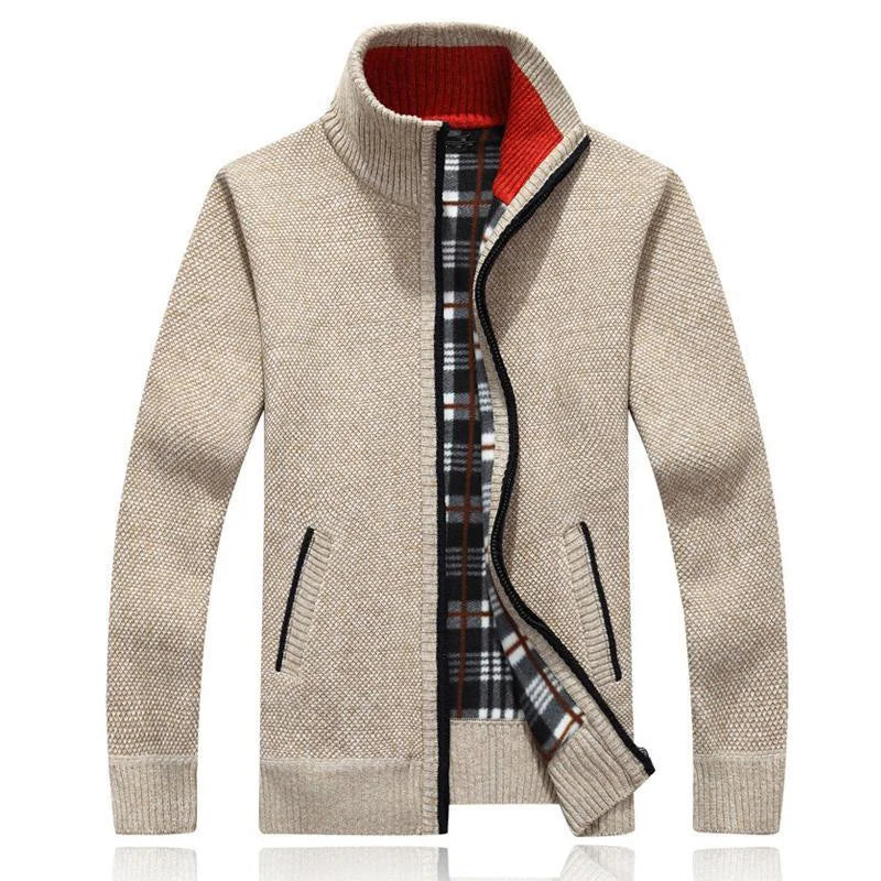 LEGIBLE 2025 Men's Sweaters Autumn Winter Wool Zipper Cardigan Sweaters Man Casual Knitwear Sweatercoat Male