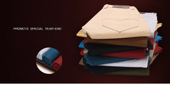 2024 Spring Autumn New Casual Pants Men Cotton Slim Fit Chinos Fashion Trousers Male Brand Clothing Plus Size 8 colour