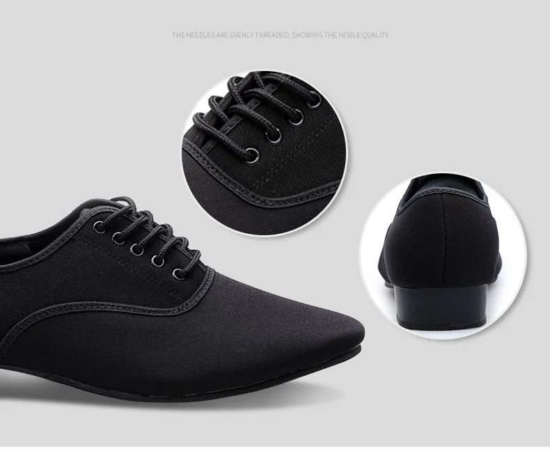 Sneakers Men Modern Dance Shoes Canvas Latin Tango Ballroom Shoes Leather Rubber Soft Sole Man Dancing Shoes Breathable Sports