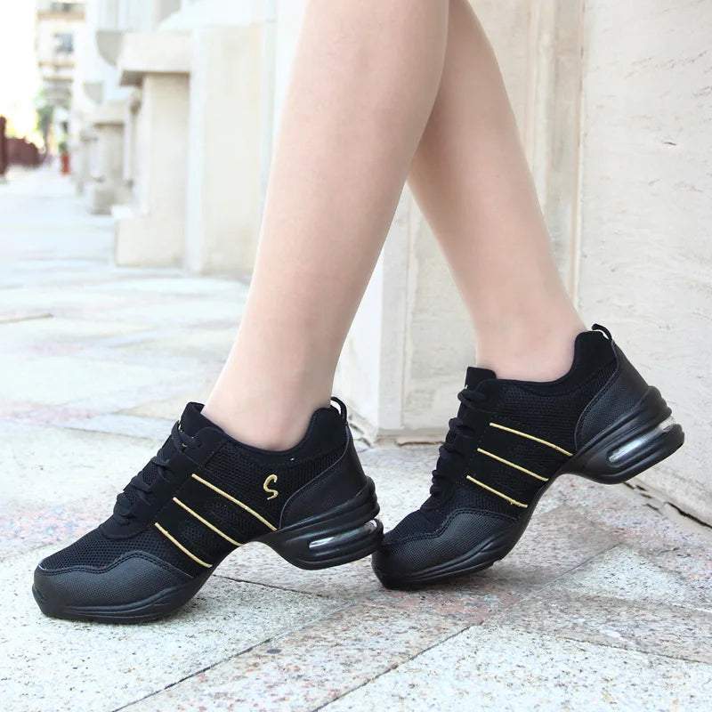 Mesh Cloth Dance Sneakers Jazz Shoes Dancing Modern Footwear Belly Contemporary Gym Dancers Leisure Sports Men Women Child Adult