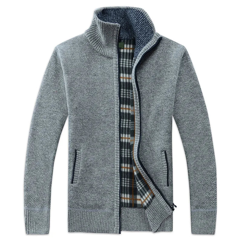 LEGIBLE 2025 Men's Sweaters Autumn Winter Wool Zipper Cardigan Sweaters Man Casual Knitwear Sweatercoat Male