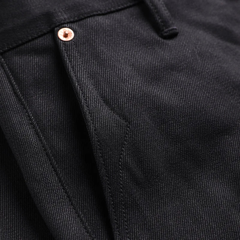 DN-0002 Rock Can Roll Vintage 14oz Indigo Selvage Stylish Trousers Mens Casual Chino Raw Denim Jean Pants Size 28-42