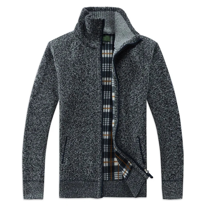 LEGIBLE 2025 Men's Sweaters Autumn Winter Wool Zipper Cardigan Sweaters Man Casual Knitwear Sweatercoat Male