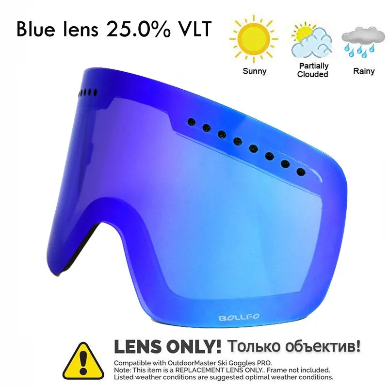 Ski Glasses For Skiing Double Lens Magnetic Mountaineering Glasses UV400 Anti-fog Ski Goggles Men Women Snowmobile Mask