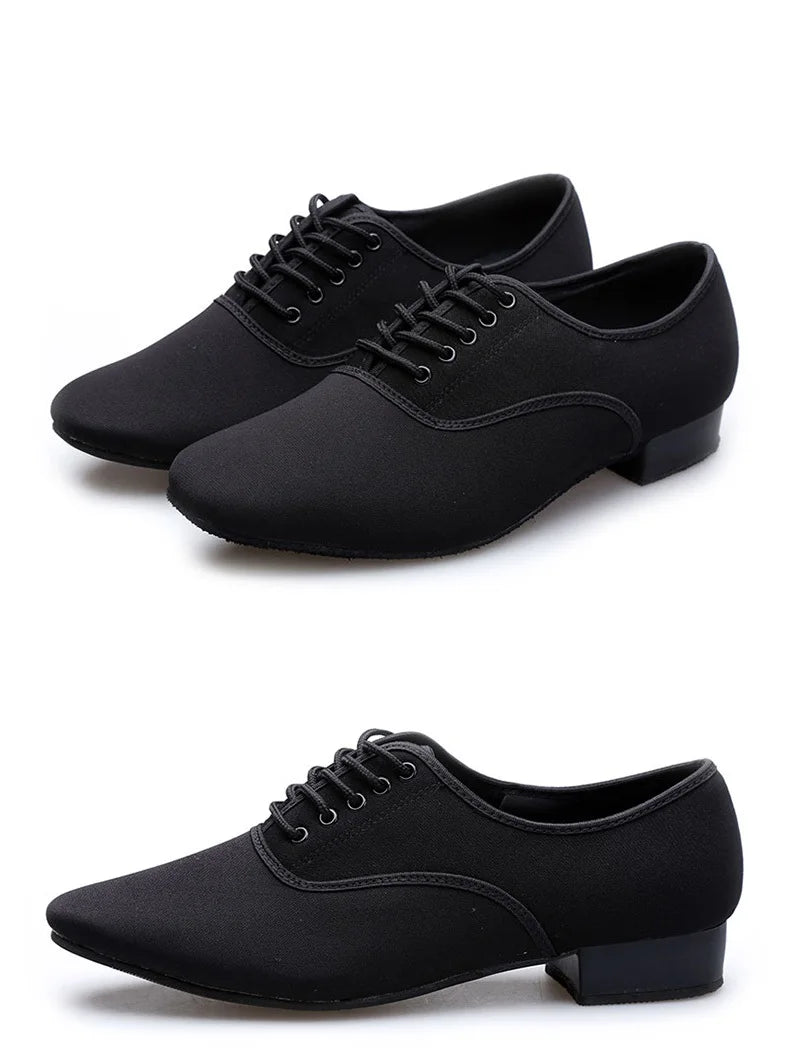 Sneakers Men Modern Dance Shoes Canvas Latin Tango Ballroom Shoes Leather Rubber Soft Sole Man Dancing Shoes Breathable Sports