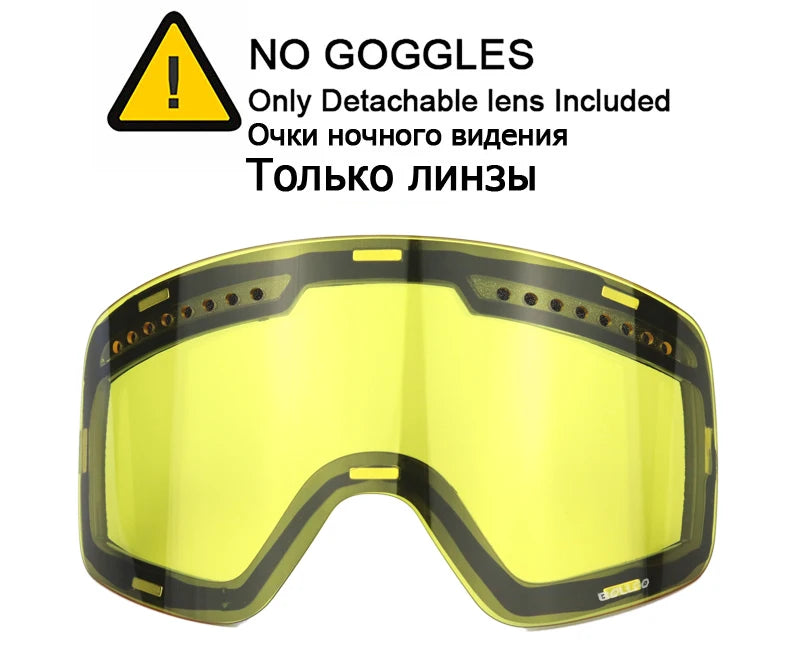 Ski Glasses For Skiing Double Lens Magnetic Mountaineering Glasses UV400 Anti-fog Ski Goggles Men Women Snowmobile Mask
